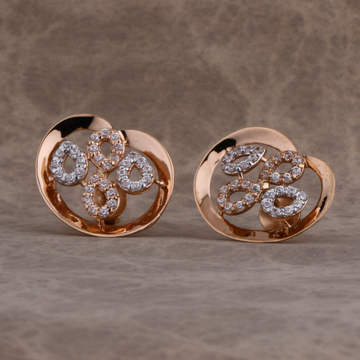 18CT Rose Gold Stylish Ladies Earring RE212