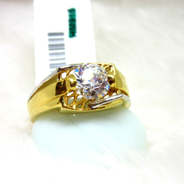 Gold Single Stone Casting Gents Ring by 