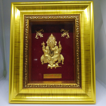 24kt gold leaf  small ganeshji frame by 