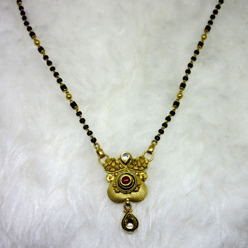 Gold semi jadtar oxidize mangalsutra by 