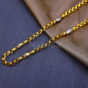 916 Mens Gold CZ Hallmark Fancy Chain MCH869