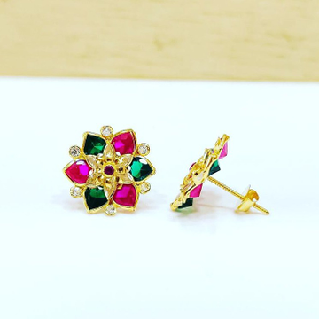 18Ct Gold Ruby Earring by 