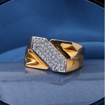 22k gold classy cz ring for mens r18-2274 by 