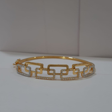 22K(916)Gold Ladies Fancy Diamond Kada Bracelet by Sneh Ornaments