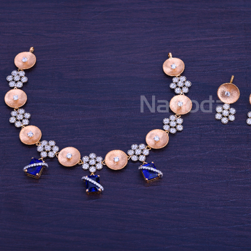 750 rose gold classic ladies necklace set rn415