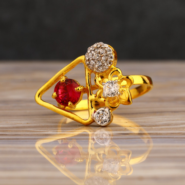 Gold plated open top cz ring -