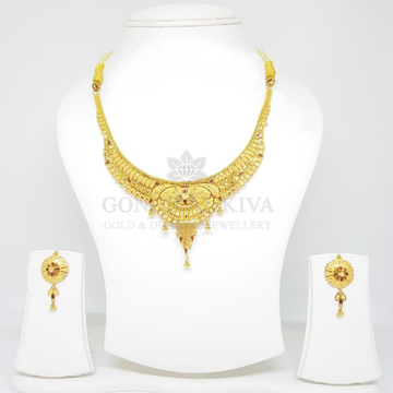 20kt gold necklace set gnl163 - gft410 by 
