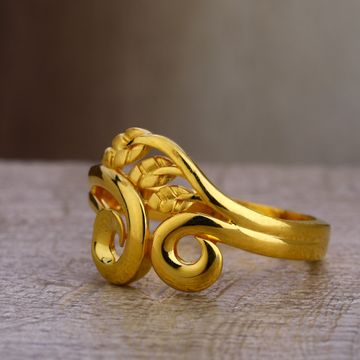 22kt Gold Women's Hallmark Plain Ring LPR424