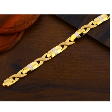 916 Gold Plain Hallmark Men's Bracelet MPB280