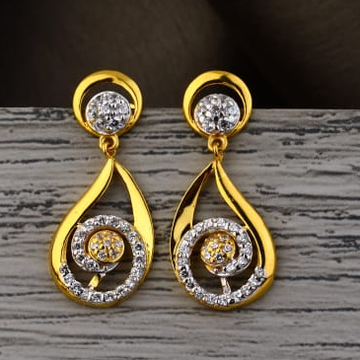 916 Gold Ladies Classic Jummar Earrings LJE488