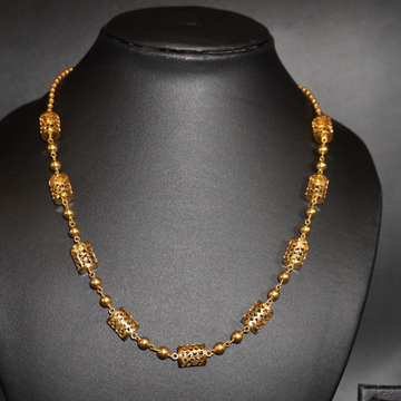 916 Gold Loopy Bends Necklace 1008R2