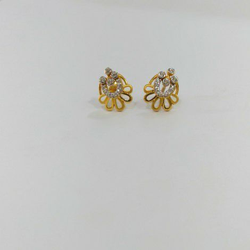 Gold Fancy Top earrings by S B ZAWERI