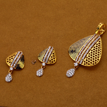 22KT Gold Fancy Hallmark Pendant Set FPS135