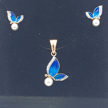 Rose gold 18.k fancy pendant set by 