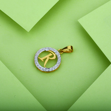 Gold R Letter Pendant-LP12