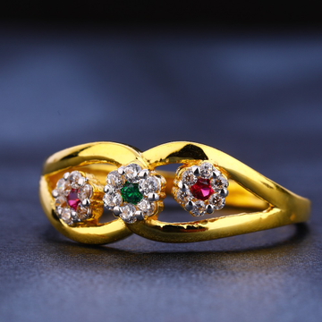 22CT CZ Gold Hallmark Designer Women's  Ring LR288