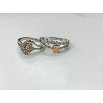 92.5 Sterling Silver 2(Two) Tone Ring Ms-3647 by 
