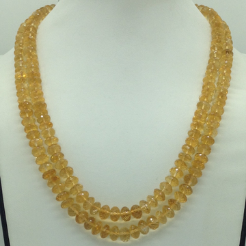 Natural Golden Citrine Faceted Beeds 2 Layers Mala JSS0210