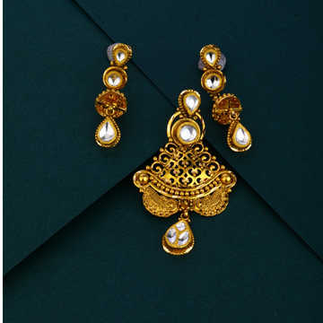 916 gold hallmark classic Antique  pendant set 