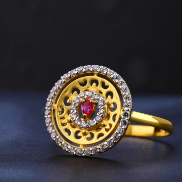 22kt gold hallmark  designer women's  ring lr786