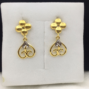 18k Yellow Gold Elegant Design Earrings by 