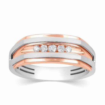18KT Rose Gold Real Diamond Gents Ring by 