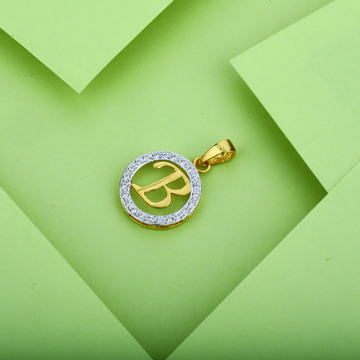 B Letter Gold Pendant-LP14