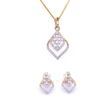 Delicate mesh diamond pendant & earring set