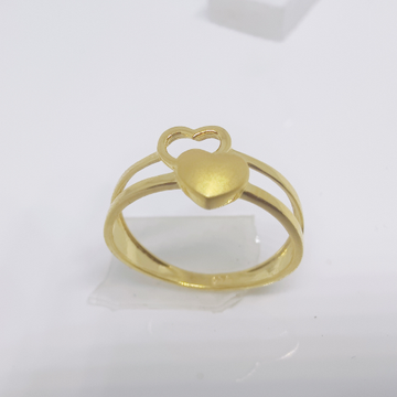 Double Heart Gold Ring