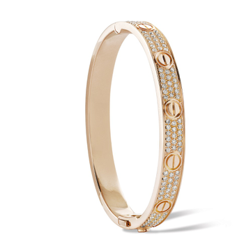 18k gold & natural diamonds studded love bangle