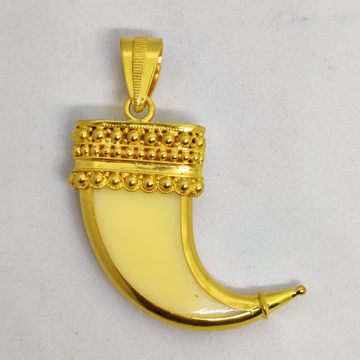 916 gold Modern gent's Lion nail pendant