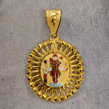 916 gold gent's fancy sadhi maa pendant