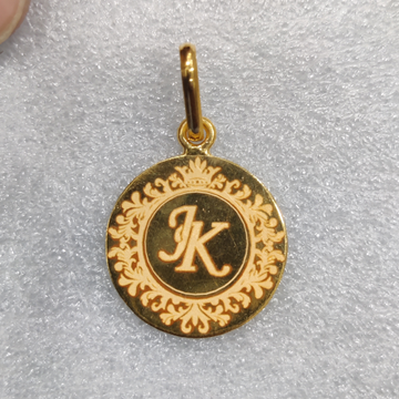 916 Gold Fancy JK Monogram Designer Pendant