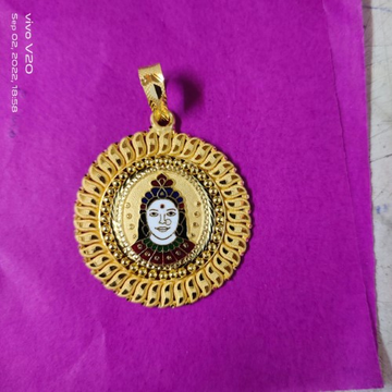 916 gold chehar ma mina pendant by Saurabh Aricutting