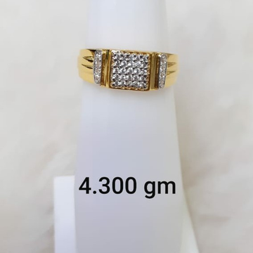 916 light weight daily wear CZ Gents ring by 