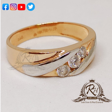 18 carat rose gold gents ring RH-GR990