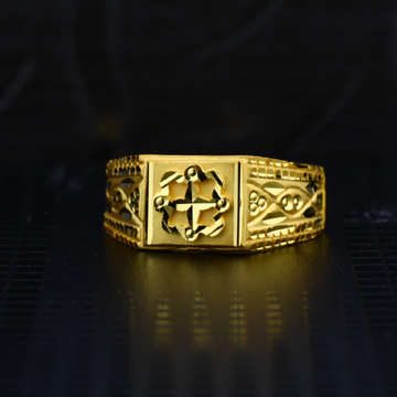 Men's Exclusive 916 Plain Casting Gold Ring- MPR25
