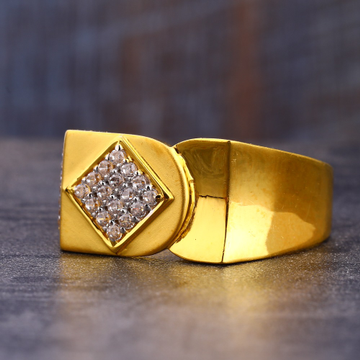 22CT CZ Gold stylish Hallmark Gentlemen's Ring MR8...