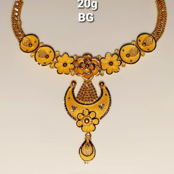 fancy necklace set 916 22kt by Aaj Gold Palace