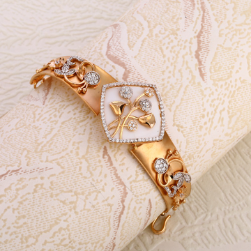 750 rose gold exclusive hallmark women's kada rlkb...