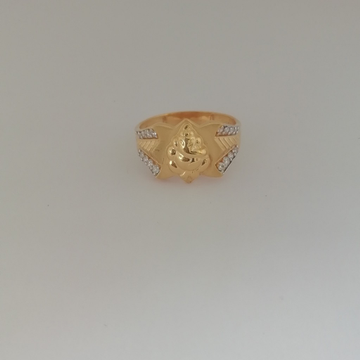916 gold casting & rodium Gents ring by 