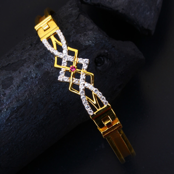 gold designer cZ diamond Bracelet 18 by 