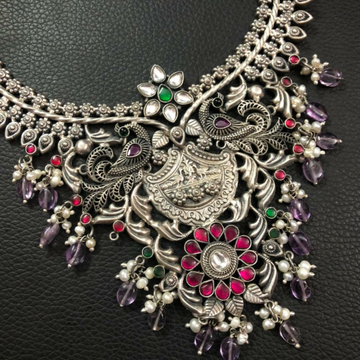 Antique 925 silver Necklace by Veer Jewels