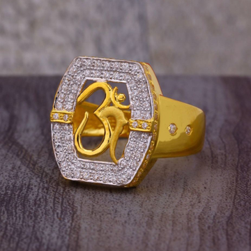 916 Gold Aum Design Ring by R.B. Ornament