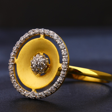 22KT Gold CZ Classic  Women's  Ring LR419
