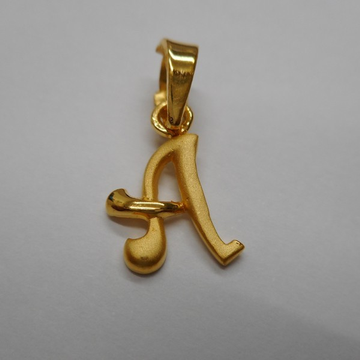 22 kt gold casting alphabet pendent by Aaj Gold Palace