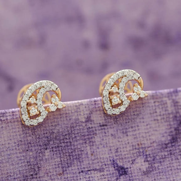 Shimmering 18kt rose gold diamond stud earrings