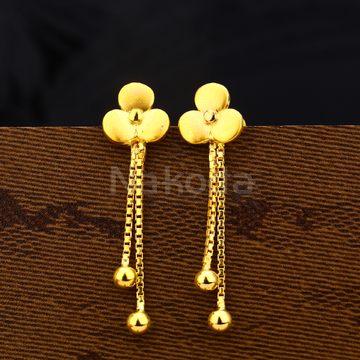 22KT Gold Women's Delicate Plain Earring LPE335