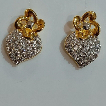 916 Gold Heart Shape Earring by Madhav Jewellers (TankaraWala)