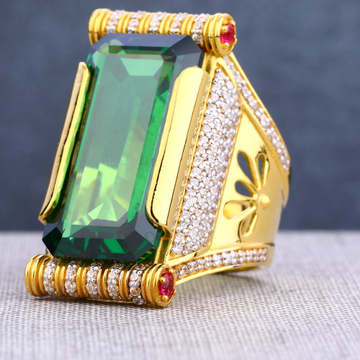 22KT Single Gold Fancy  Men's Stone Ring MSR86
